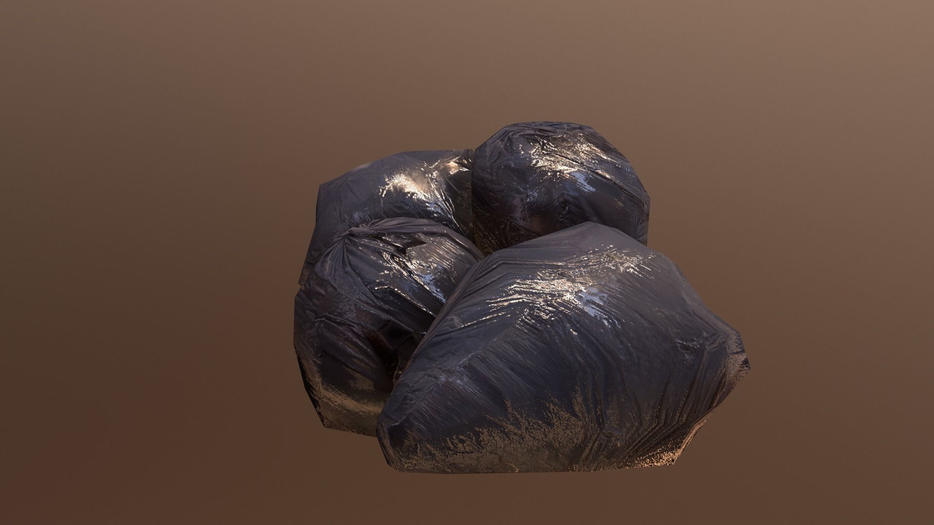 Garbage LowPoly pair of shoes Low-poly 3D model_6