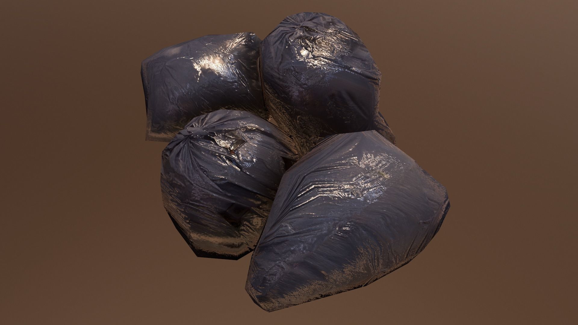 Garbage LowPoly pair of shoes Low-poly 3D model_11