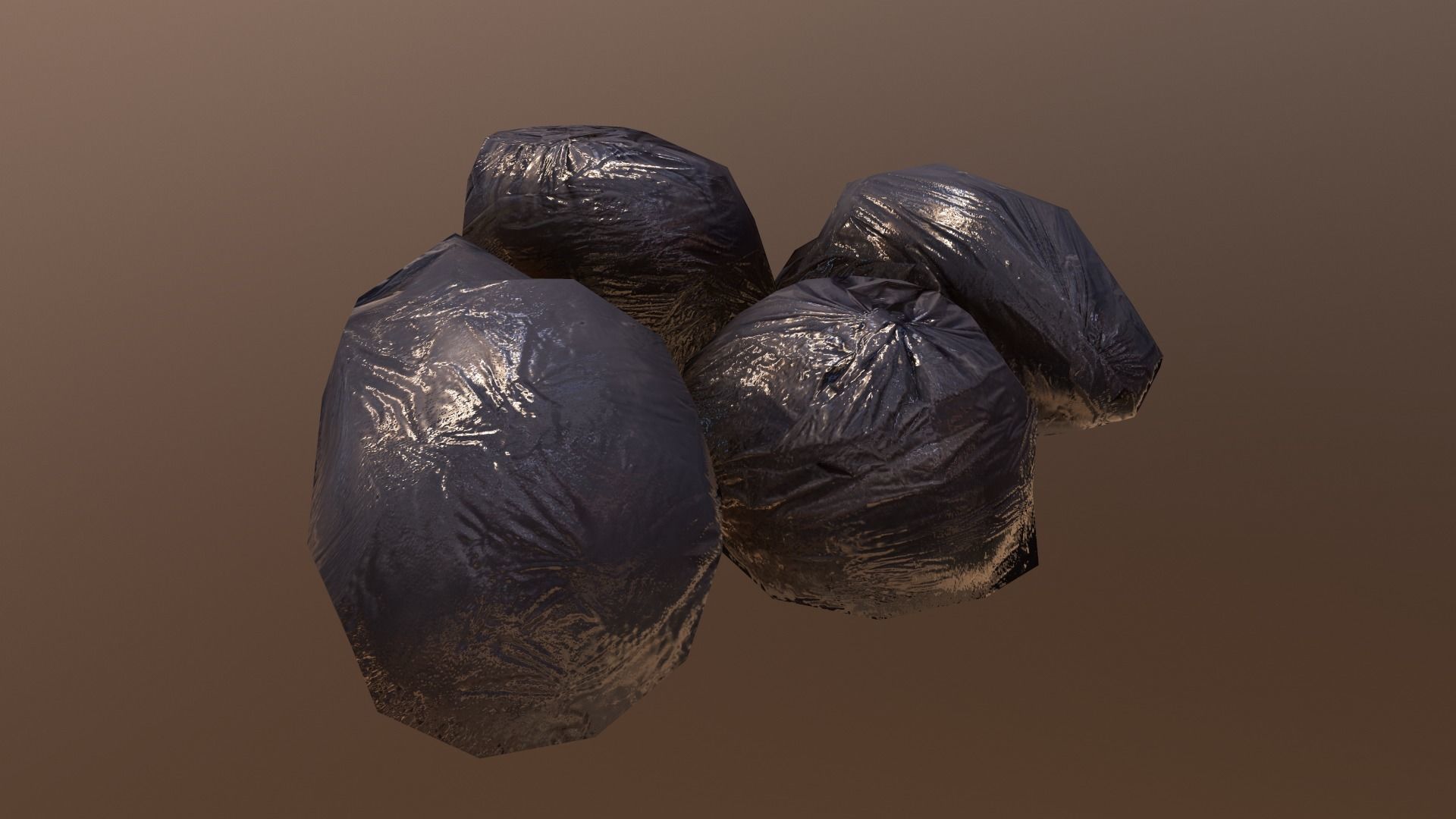 Garbage LowPoly pair of shoes Low-poly 3D model_8