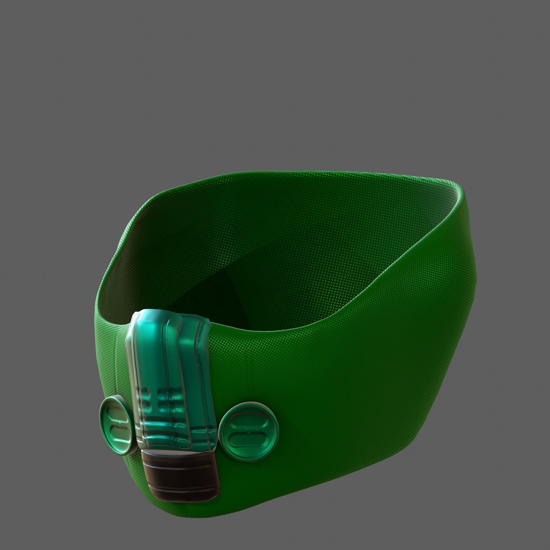 Gas mask helmet 3d model scifi Low-poly Low-poly 3D model_3