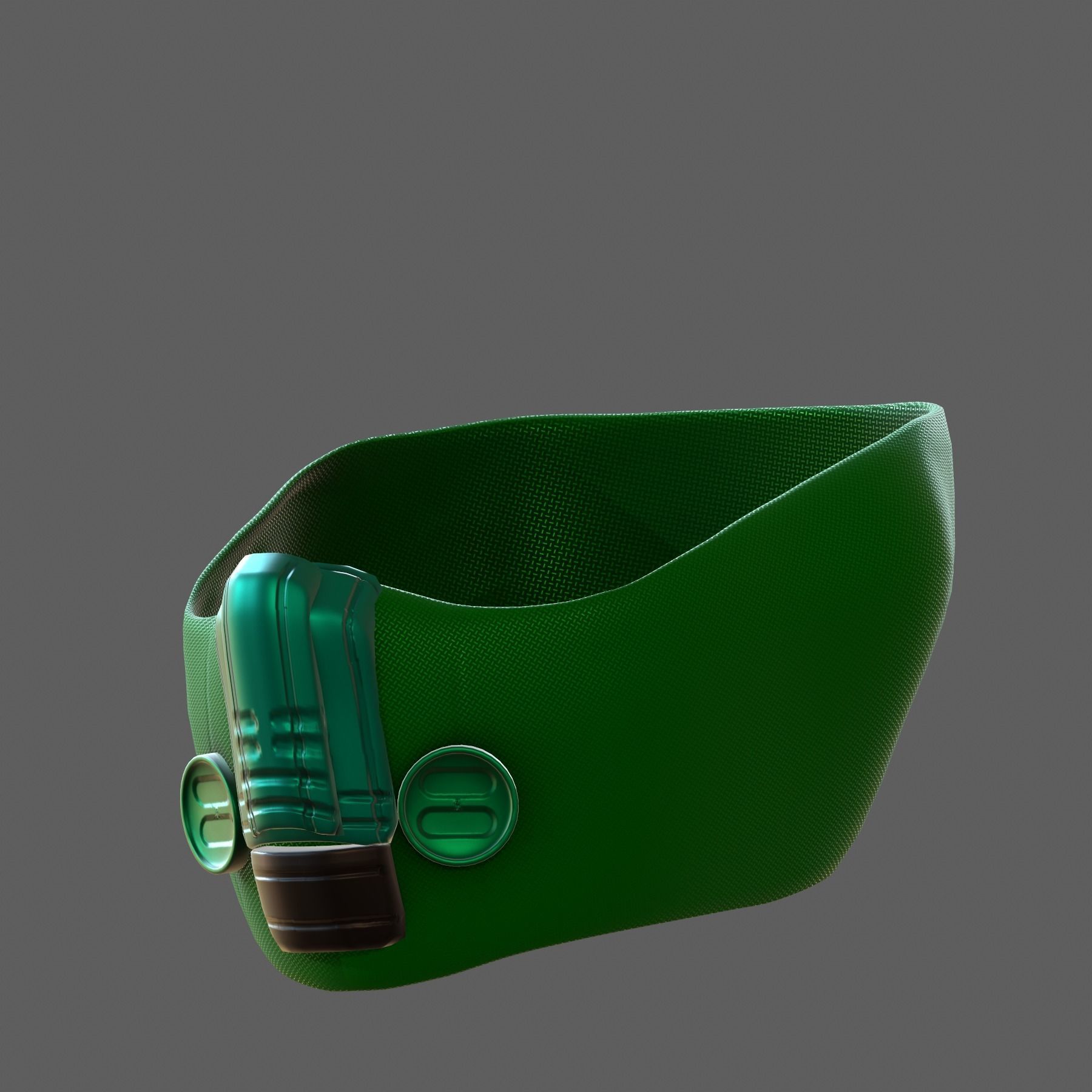 Gas mask helmet 3d model scifi Low-poly Low-poly 3D model_6