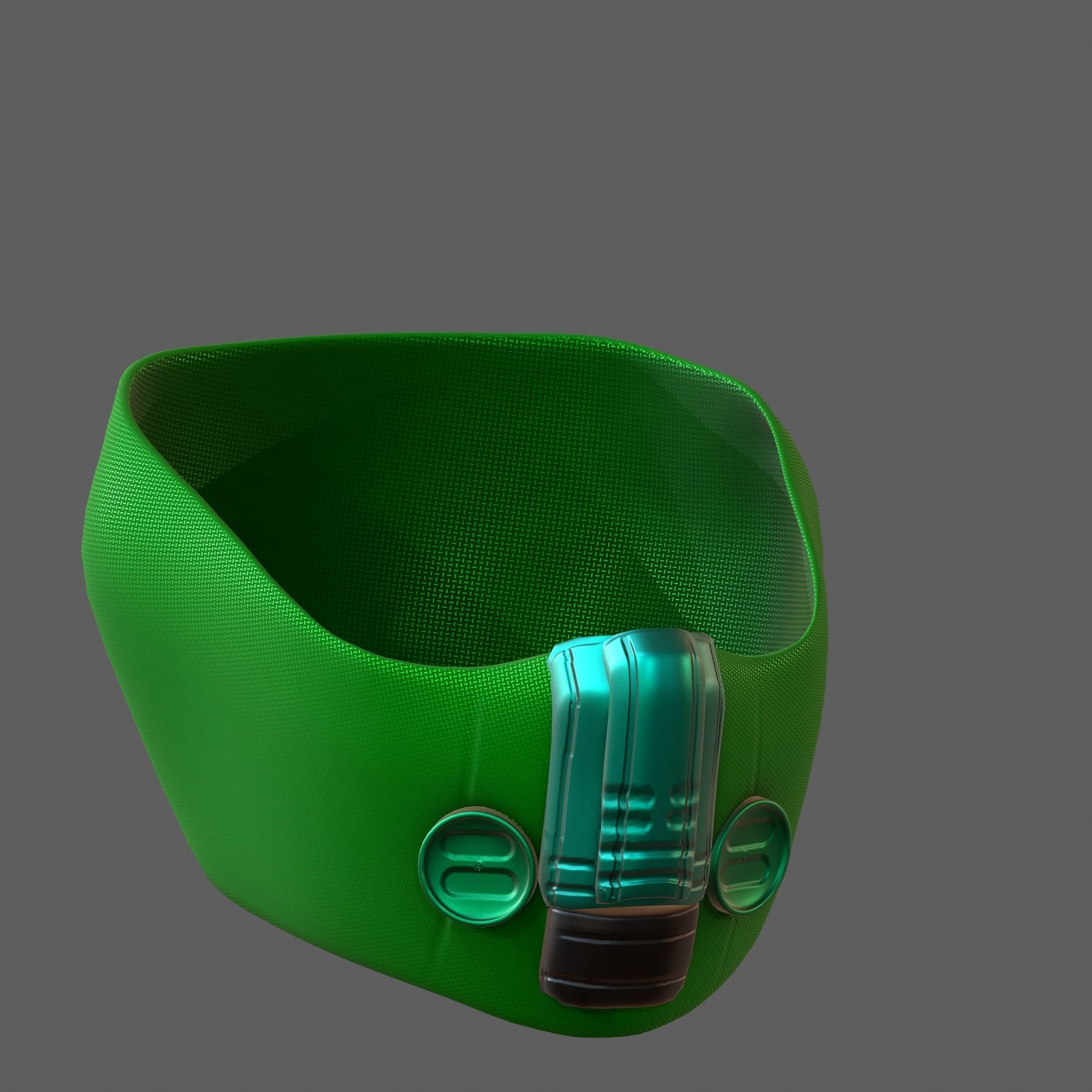 Gas mask helmet 3d model scifi Low-poly Low-poly 3D model_4