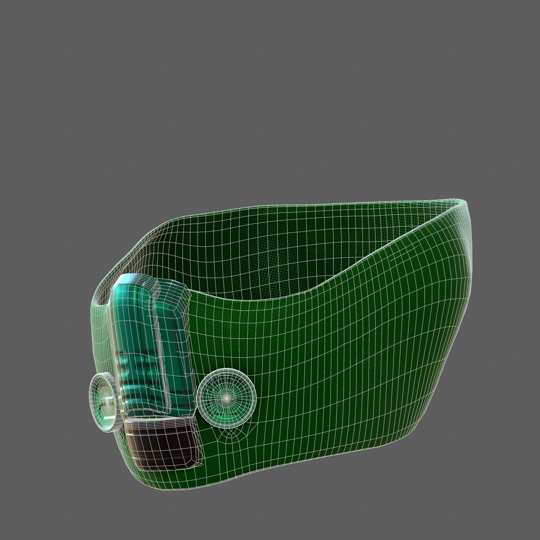 Gas mask helmet 3d model scifi Low-poly Low-poly 3D model_7