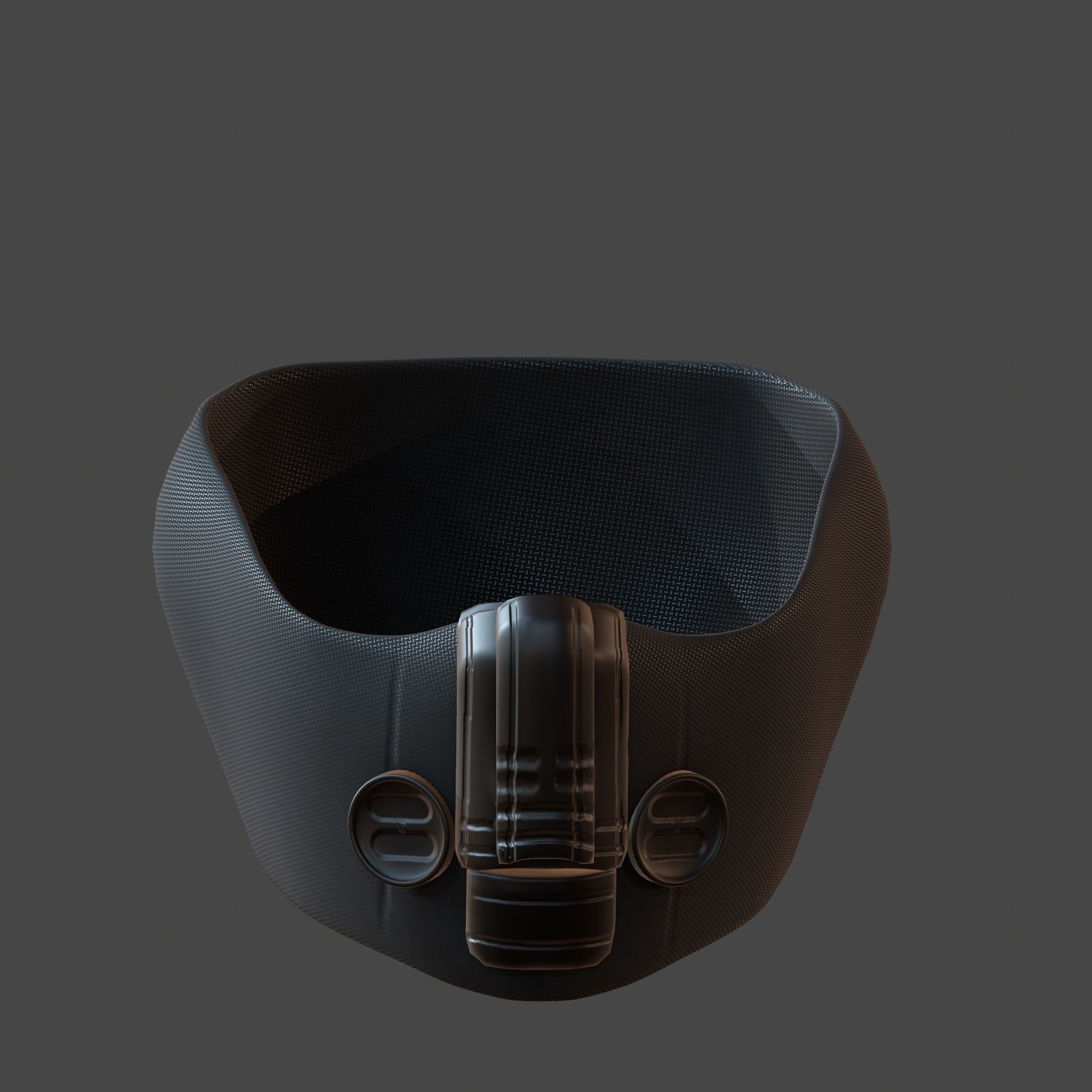 Gas mask helmet 3d model scifi Low-poly  Low-poly 3D model_2