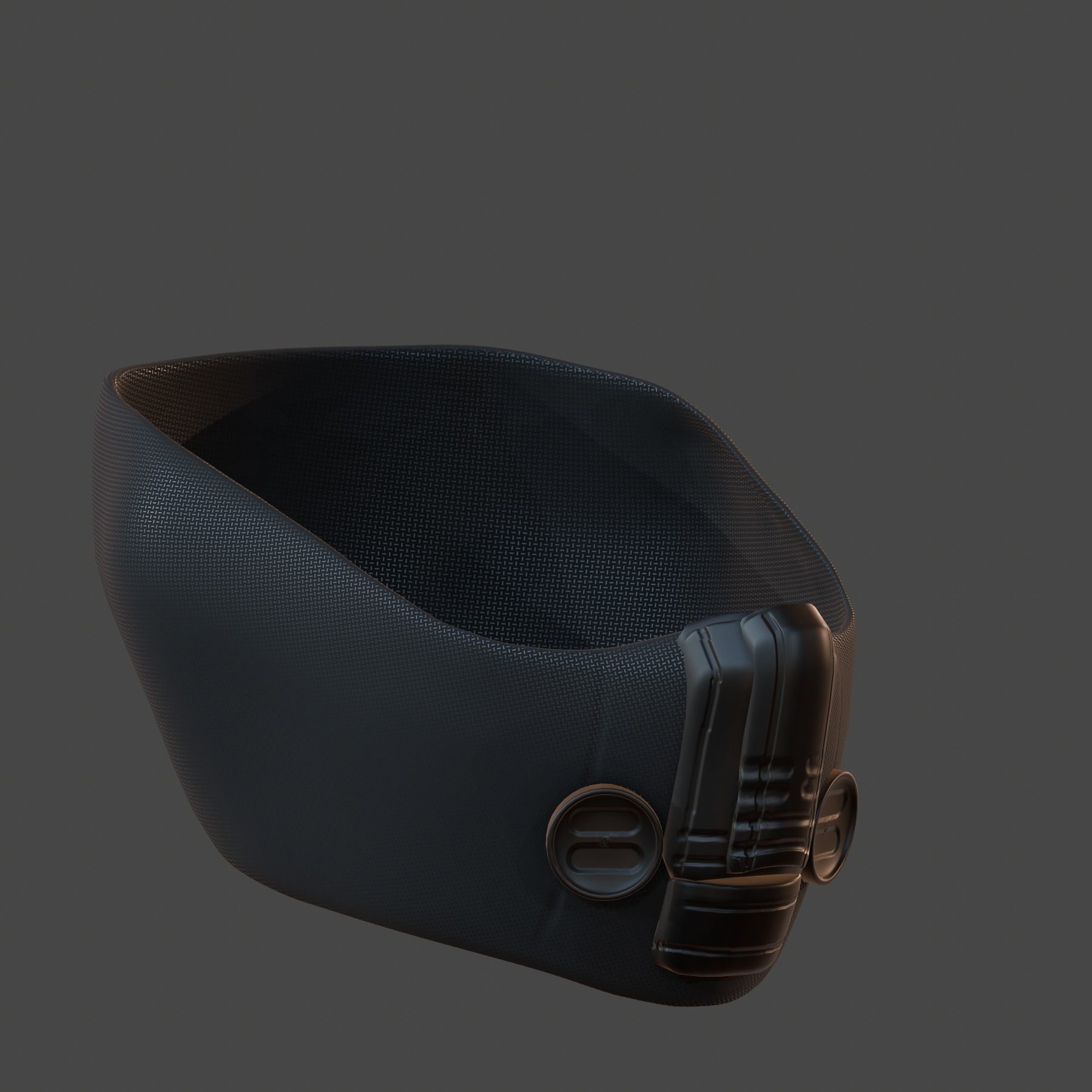 Gas mask helmet 3d model scifi Low-poly  Low-poly 3D model_4