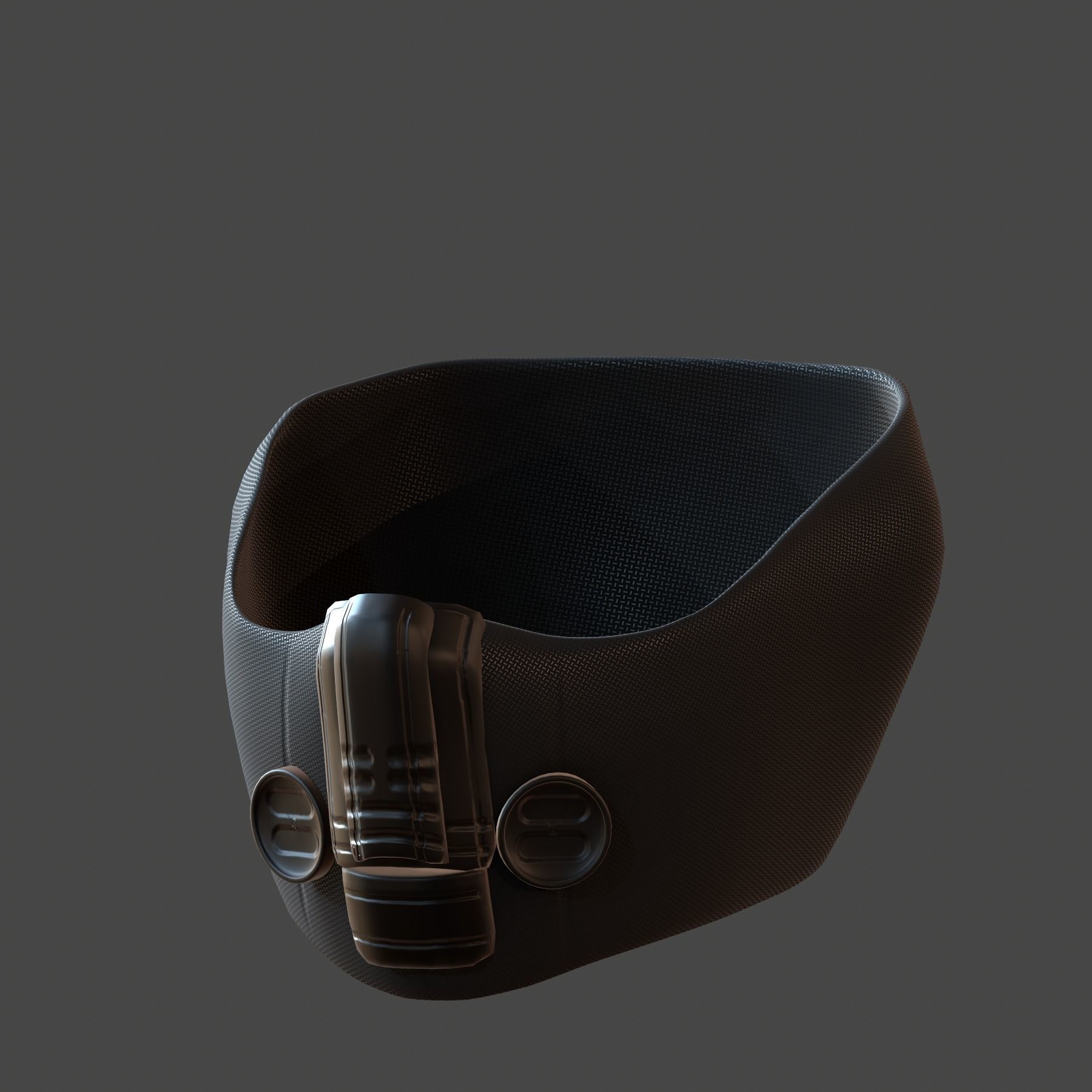 Gas mask helmet 3d model scifi Low-poly  Low-poly 3D model_3