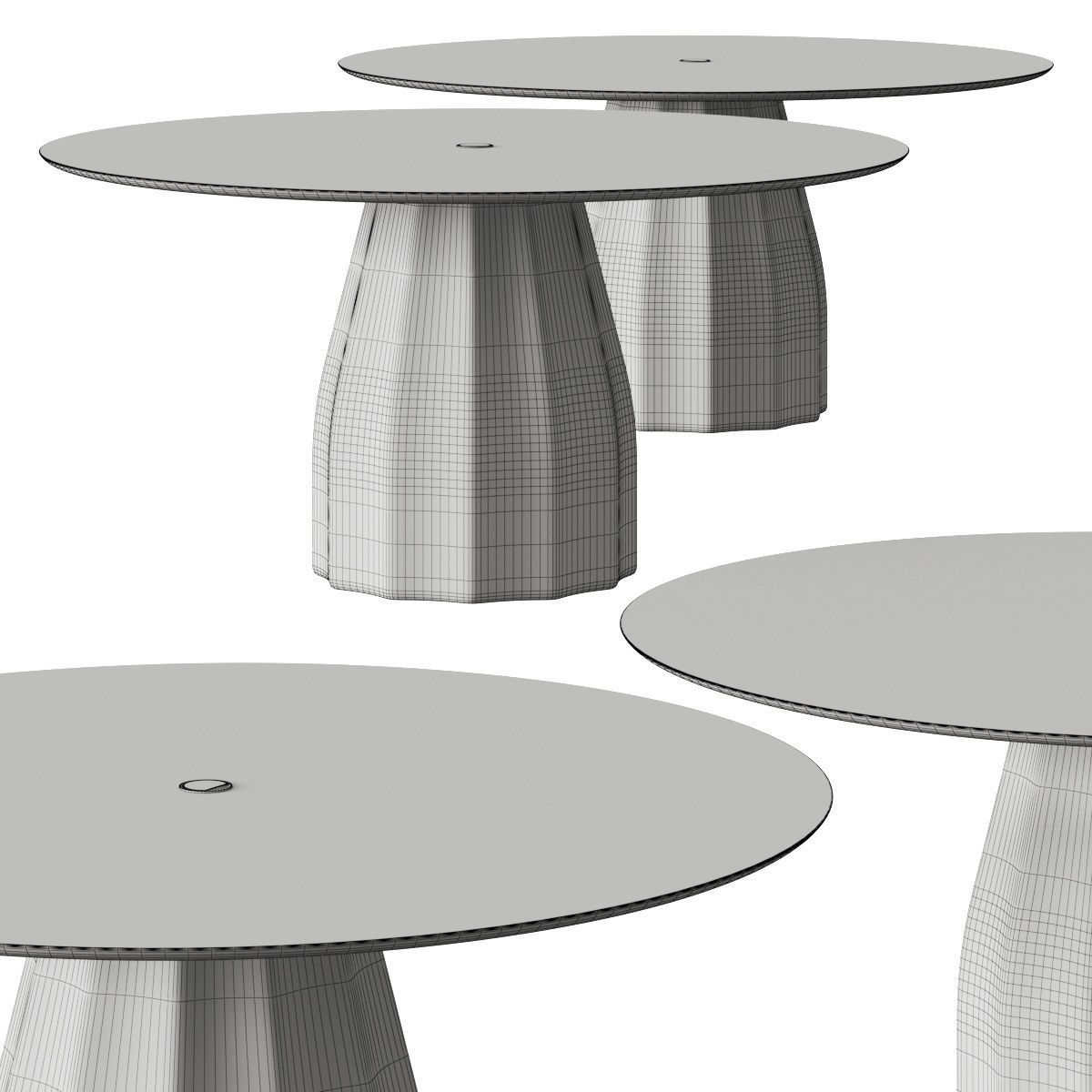 Viccarbe Burin Dining Table 3D model_2