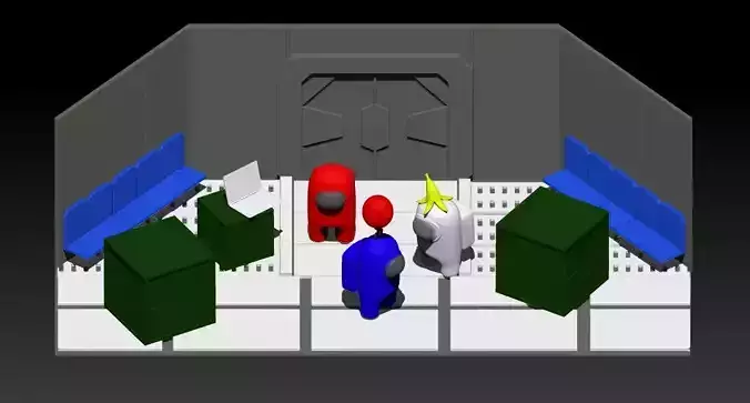 Among us set  3D model