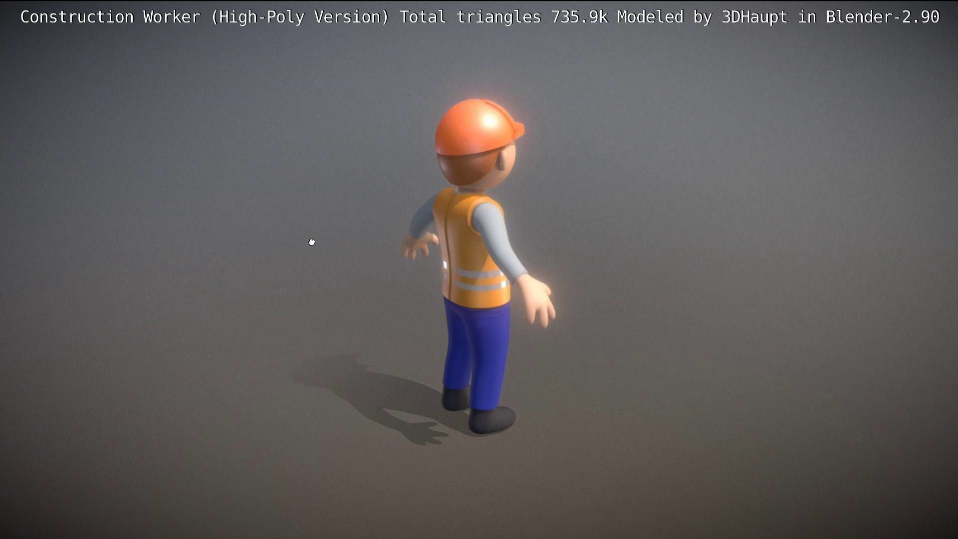 Cartoonish Construction Worker High-Poly Version Not Rigged 3D model_47