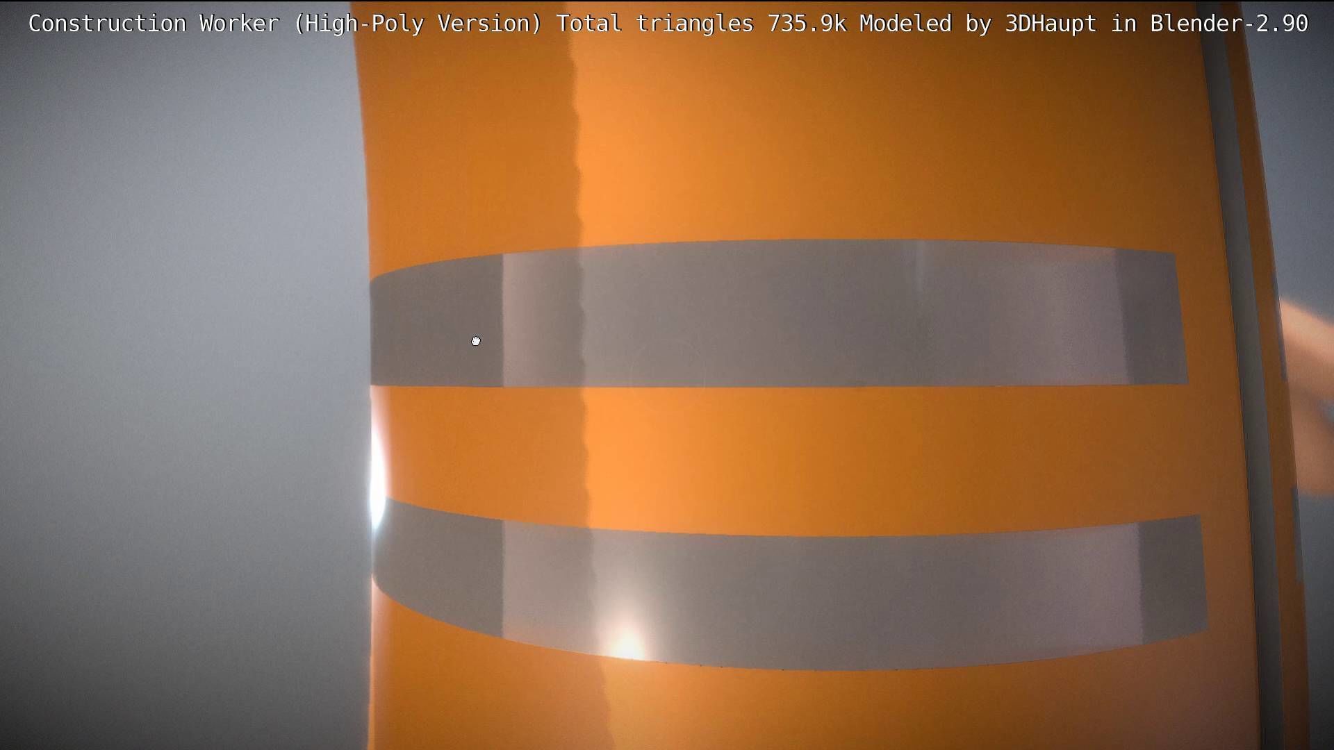 Cartoonish Construction Worker High-Poly Version Not Rigged 3D model_59