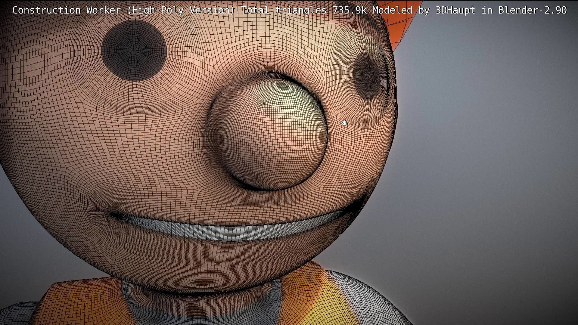Cartoonish Construction Worker High-Poly Version Not Rigged 3D model_20