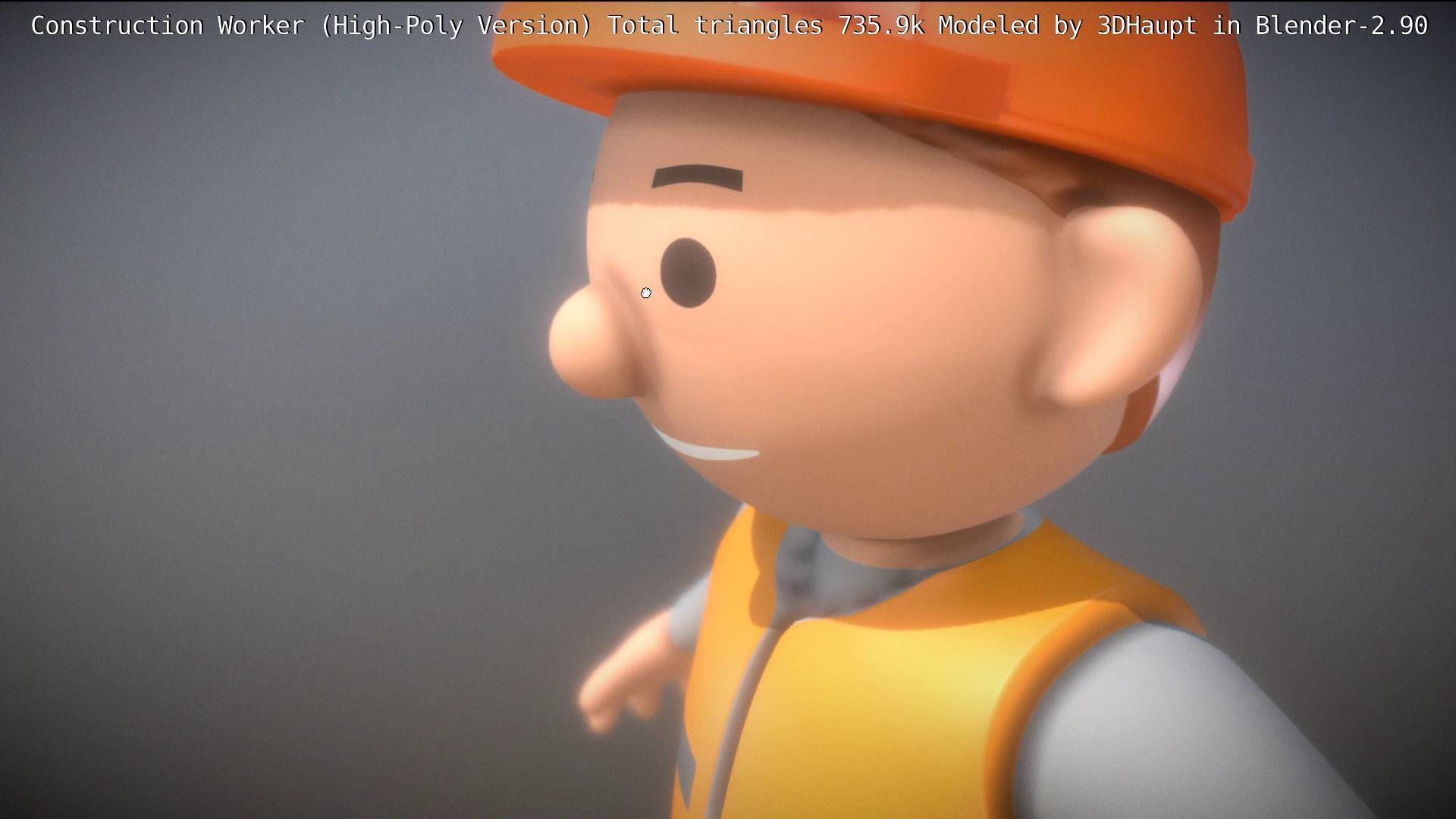 Cartoonish Construction Worker High-Poly Version Not Rigged 3D model_52
