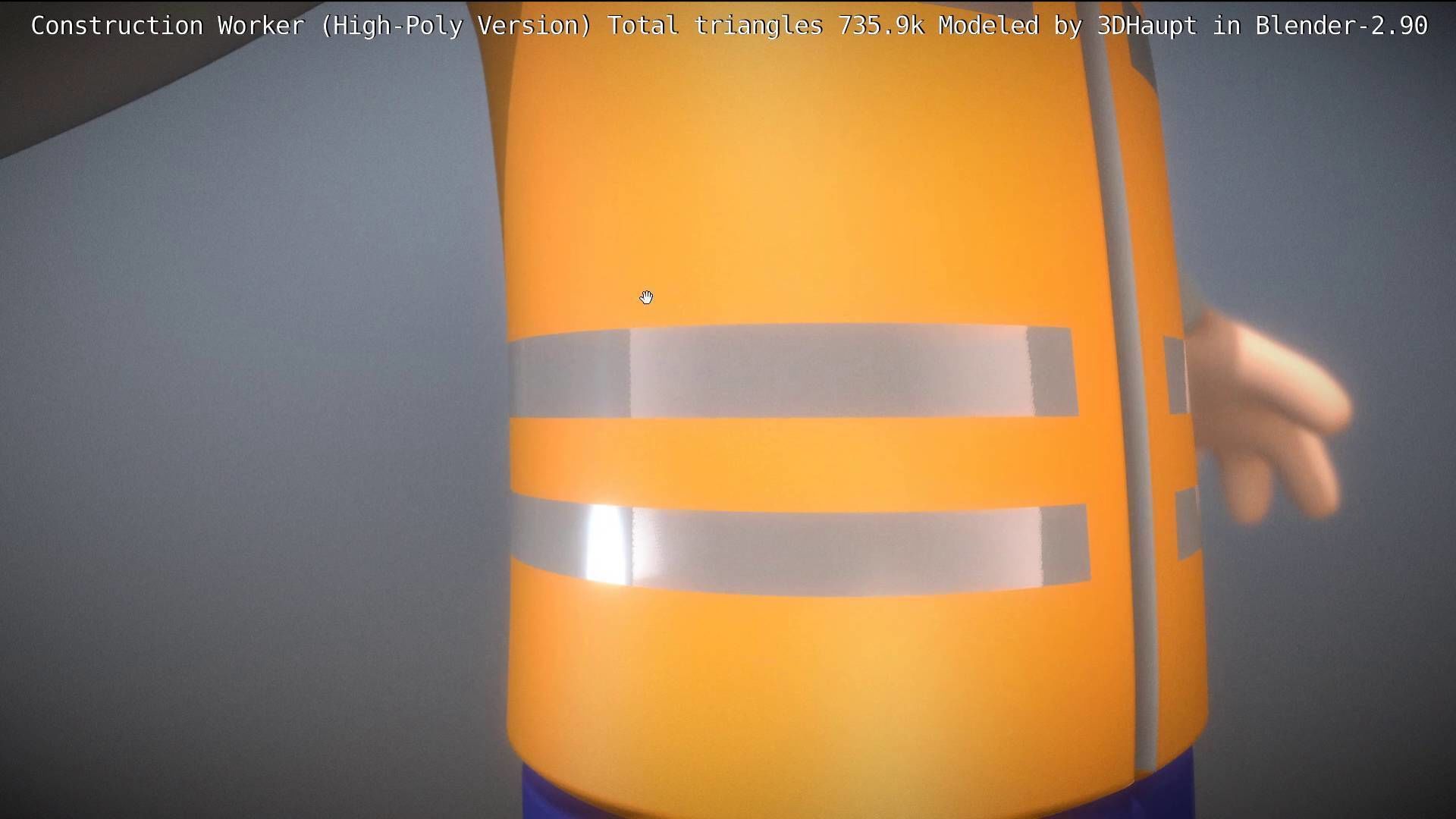 Cartoonish Construction Worker High-Poly Version Not Rigged 3D model_38