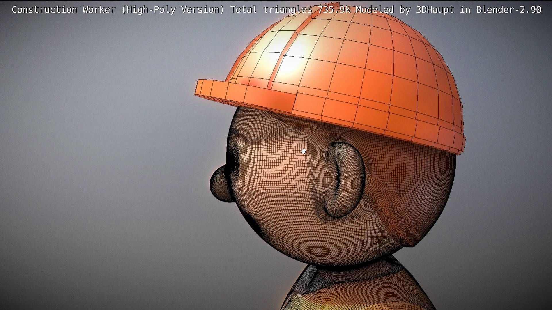 Cartoonish Construction Worker High-Poly Version Not Rigged 3D model_24