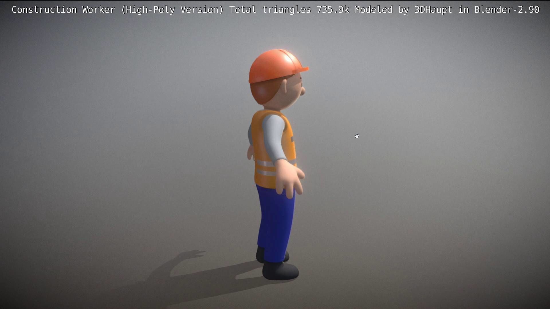 Cartoonish Construction Worker High-Poly Version Not Rigged 3D model_8