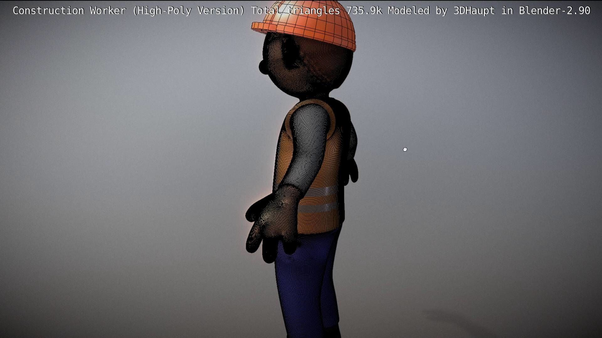 Cartoonish Construction Worker High-Poly Version Not Rigged 3D model_57