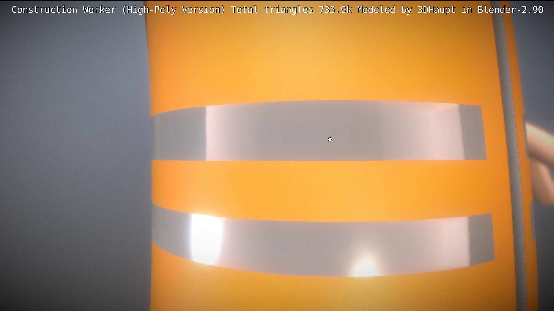 Cartoonish Construction Worker High-Poly Version Not Rigged 3D model_37