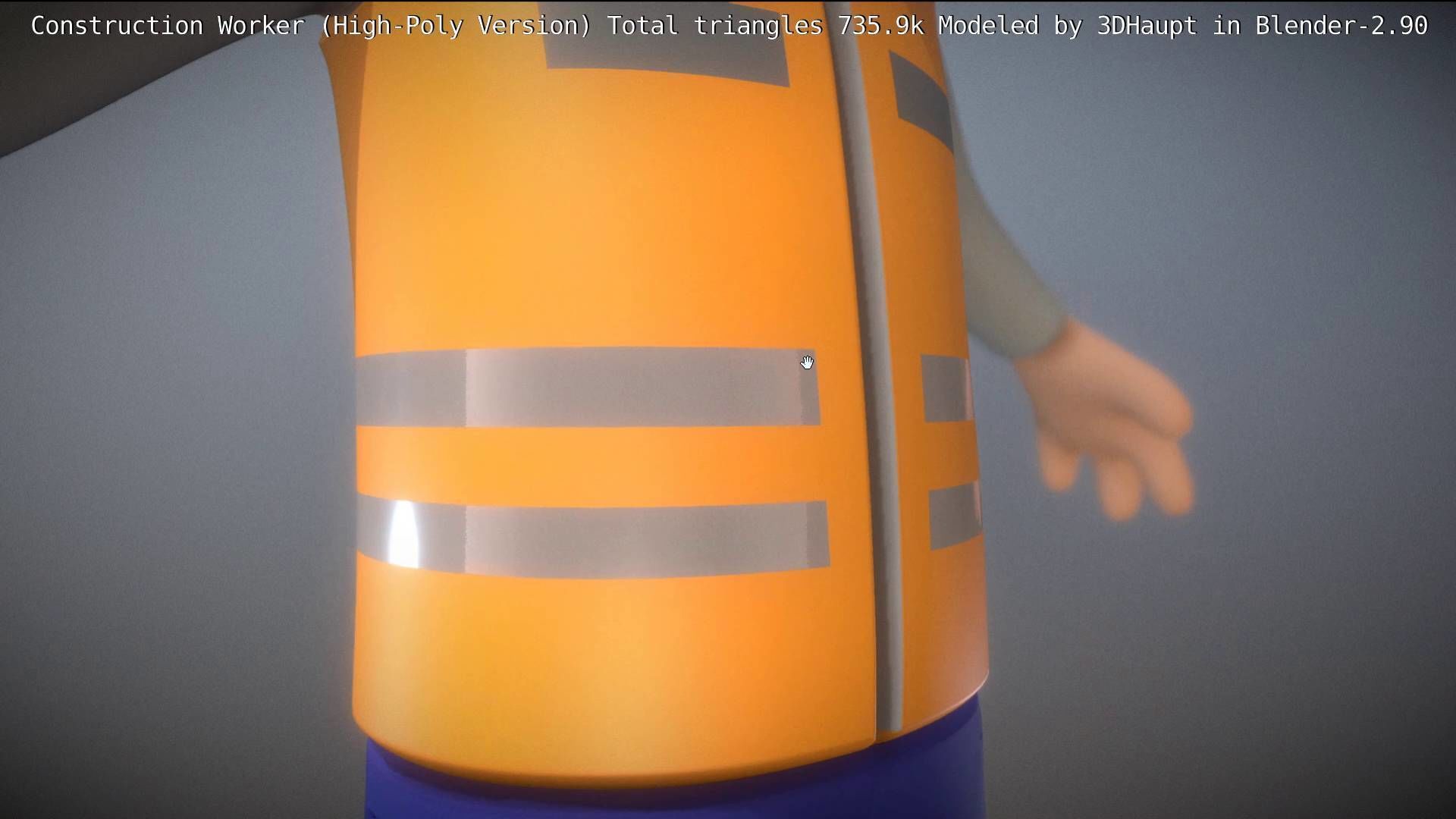 Cartoonish Construction Worker High-Poly Version Not Rigged 3D model_66