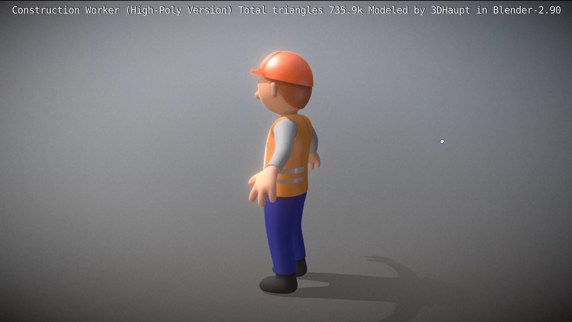Cartoonish Construction Worker High-Poly Version Not Rigged 3D model_12