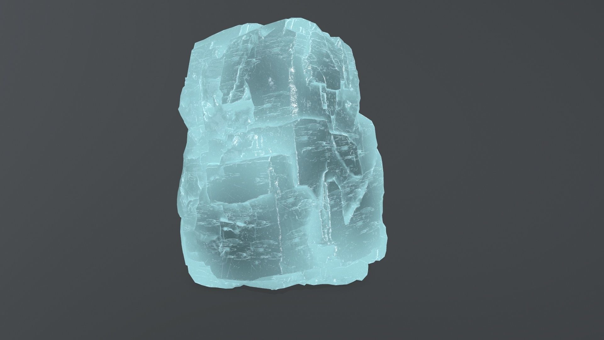 ice rock set  Low-poly 3D model_12