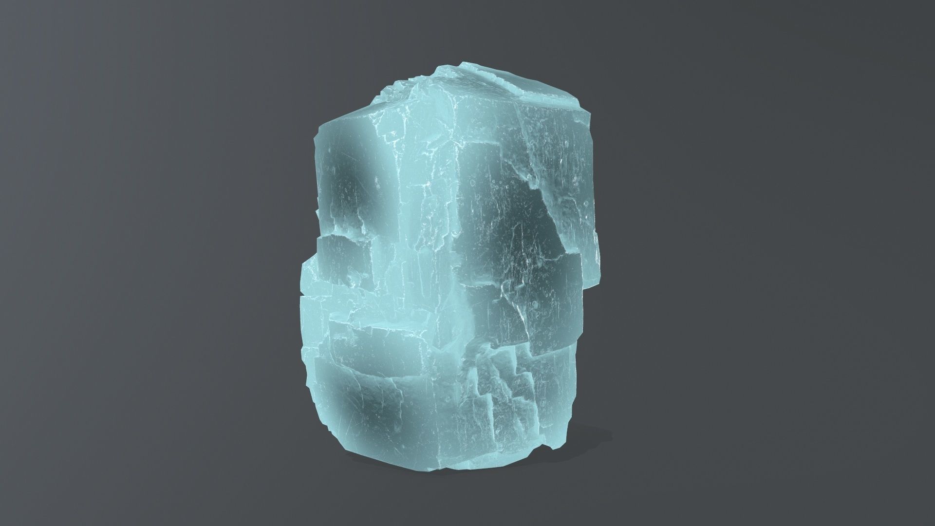 ice rock set  Low-poly 3D model_4