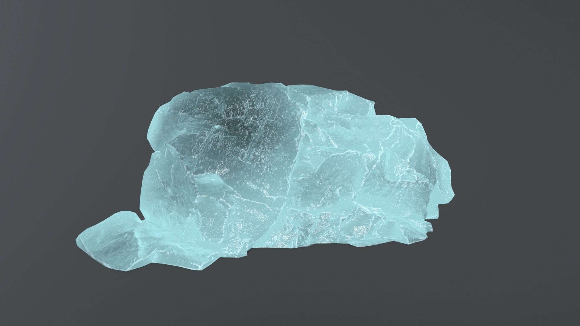 ice rock set  Low-poly 3D model_8