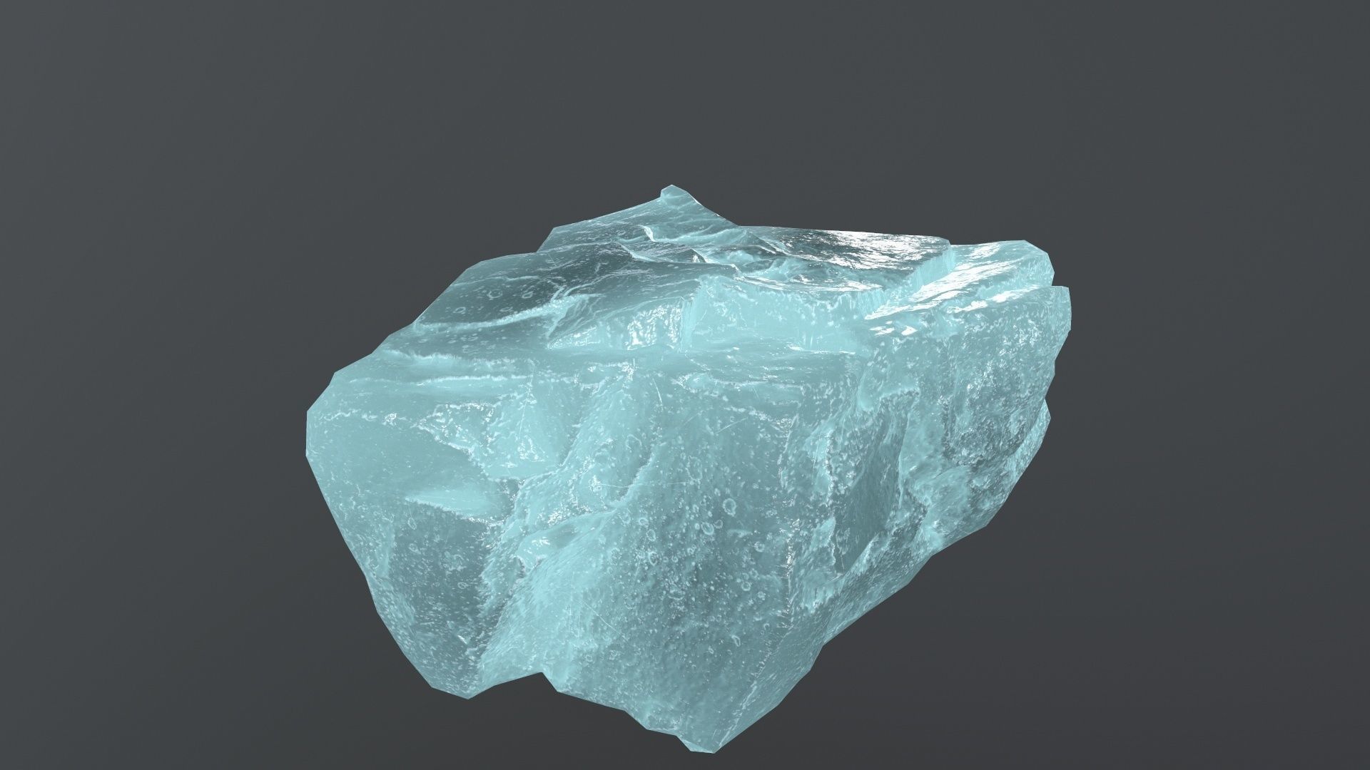 ice rock set  Low-poly 3D model_16