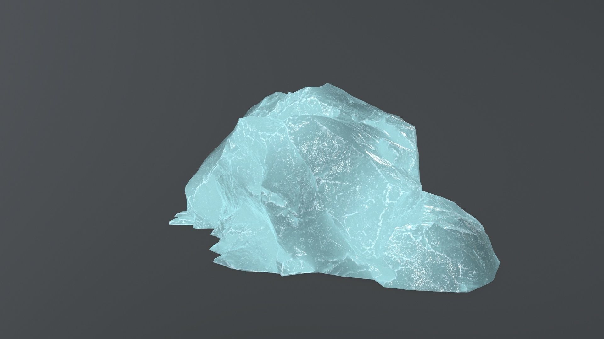 ice rock set  Low-poly 3D model_7