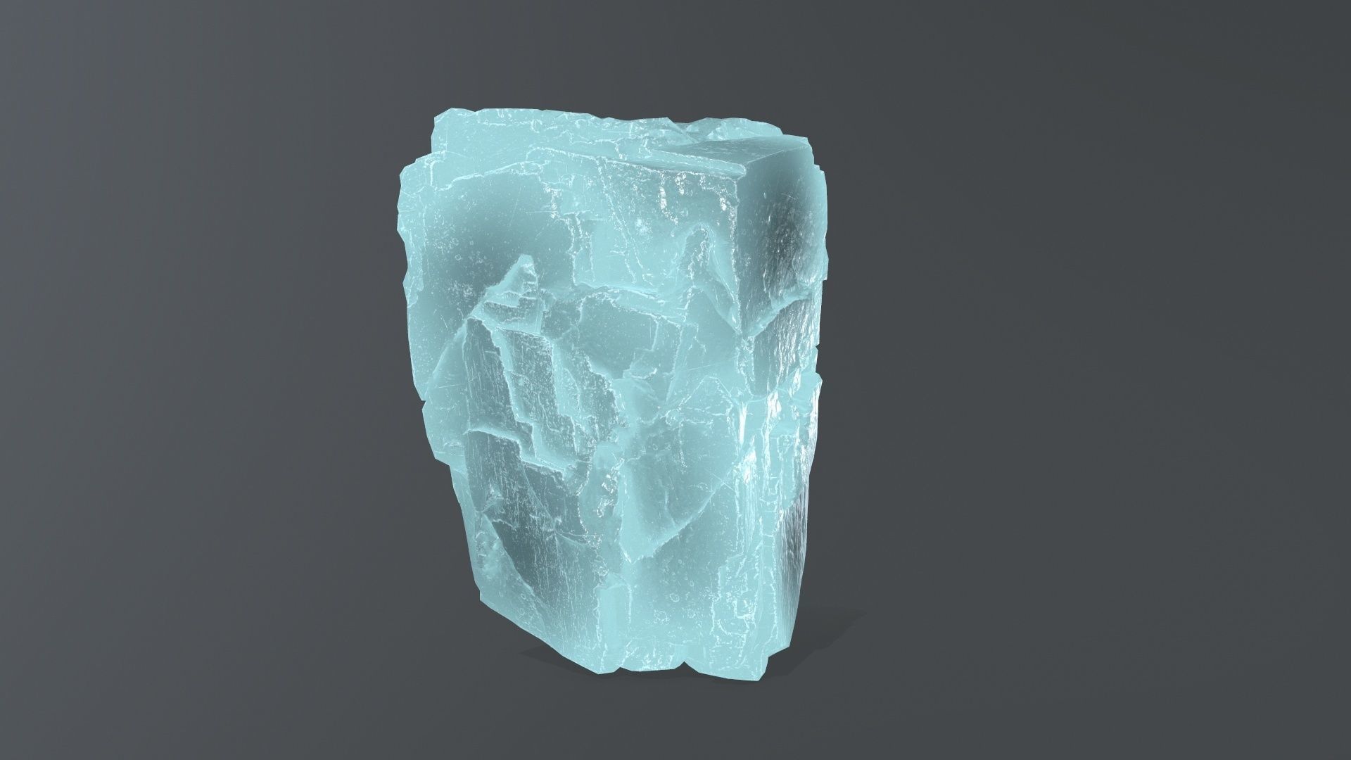 ice rock set  Low-poly 3D model_3