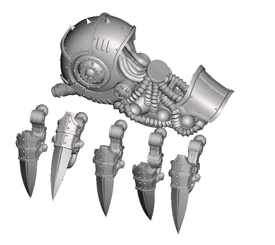 Dark Techno Arachnovectors 3D print model_7