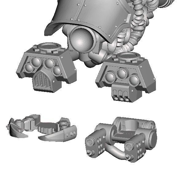 Dark Techno Arachnovectors 3D print model_4