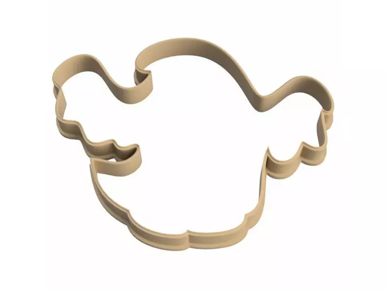 0169 Ghost cookie cutter 3D print model_0