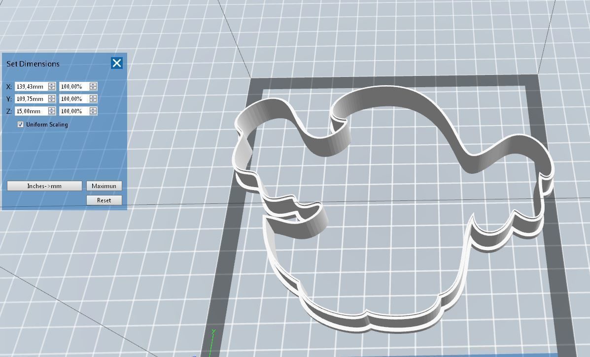 0169 Ghost cookie cutter 3D print model_1