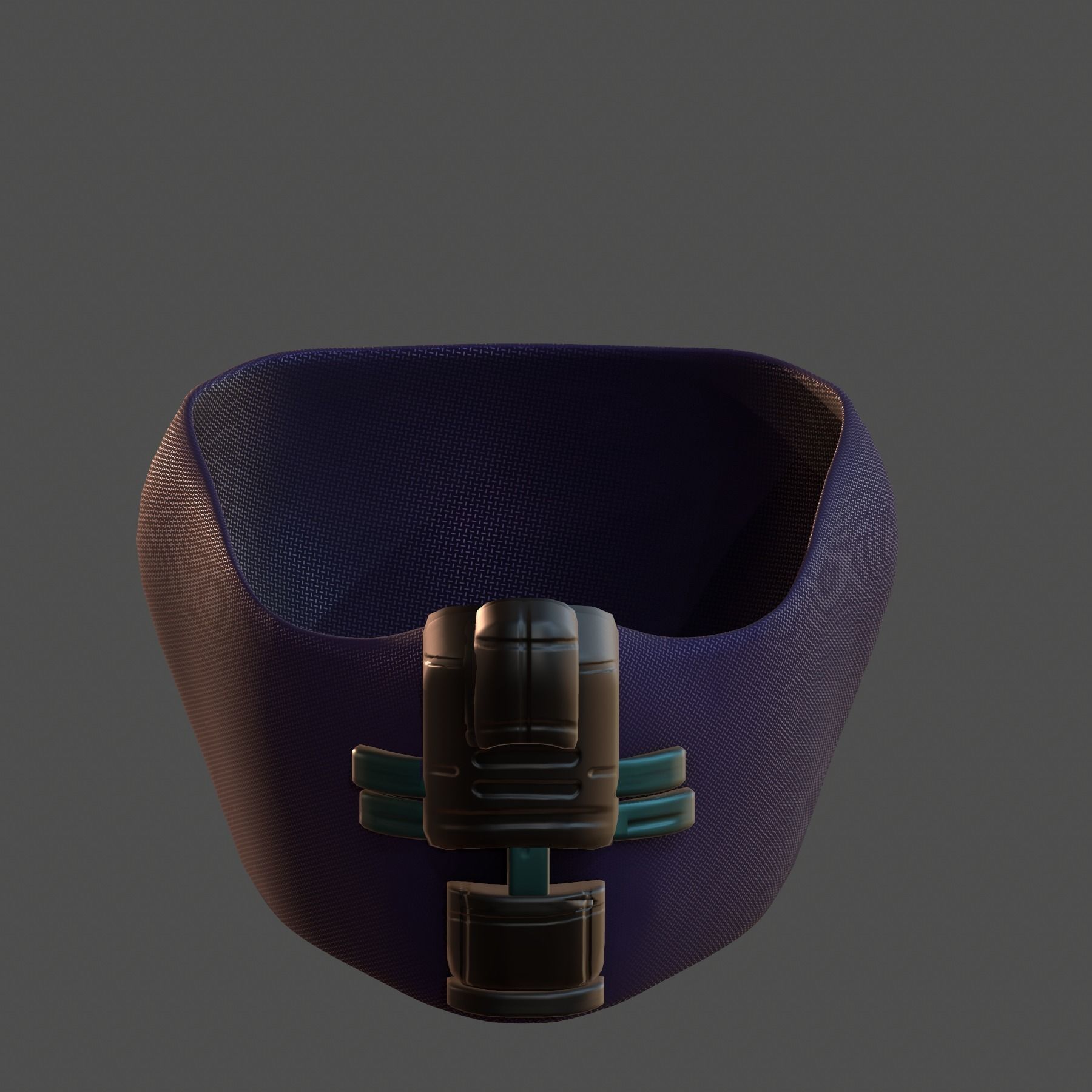 Gas mask helmet 3d model scifi Low-poly Low-poly 3D model_2