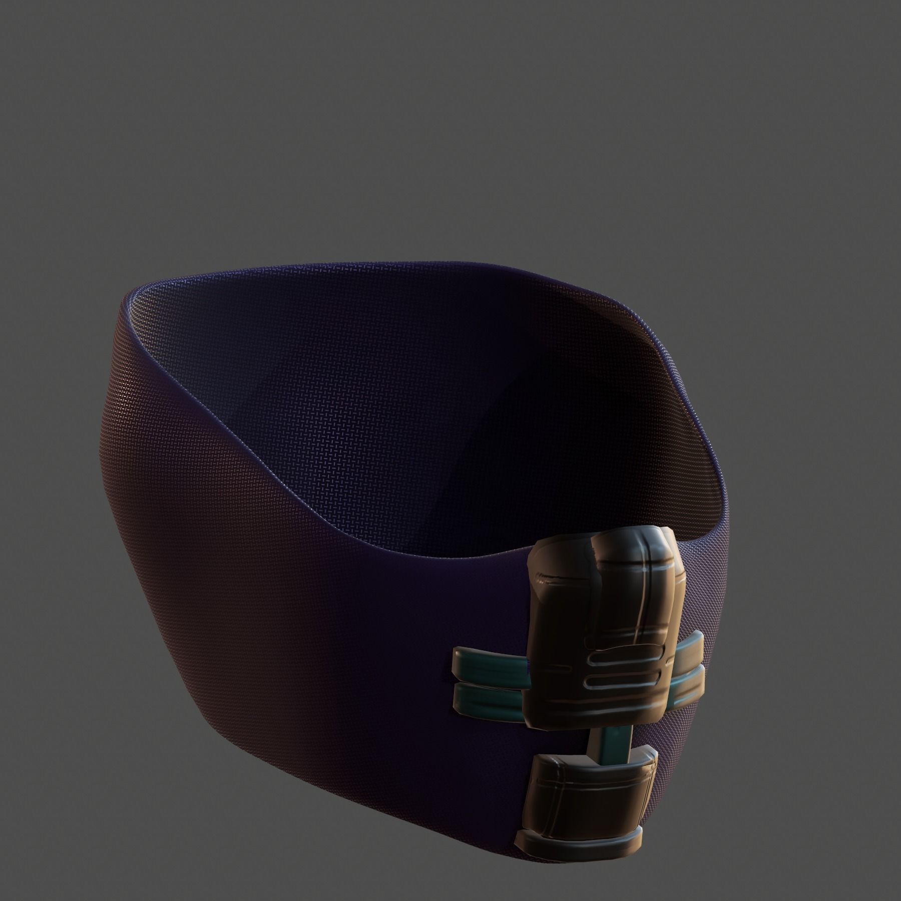 Gas mask helmet 3d model scifi Low-poly Low-poly 3D model_3