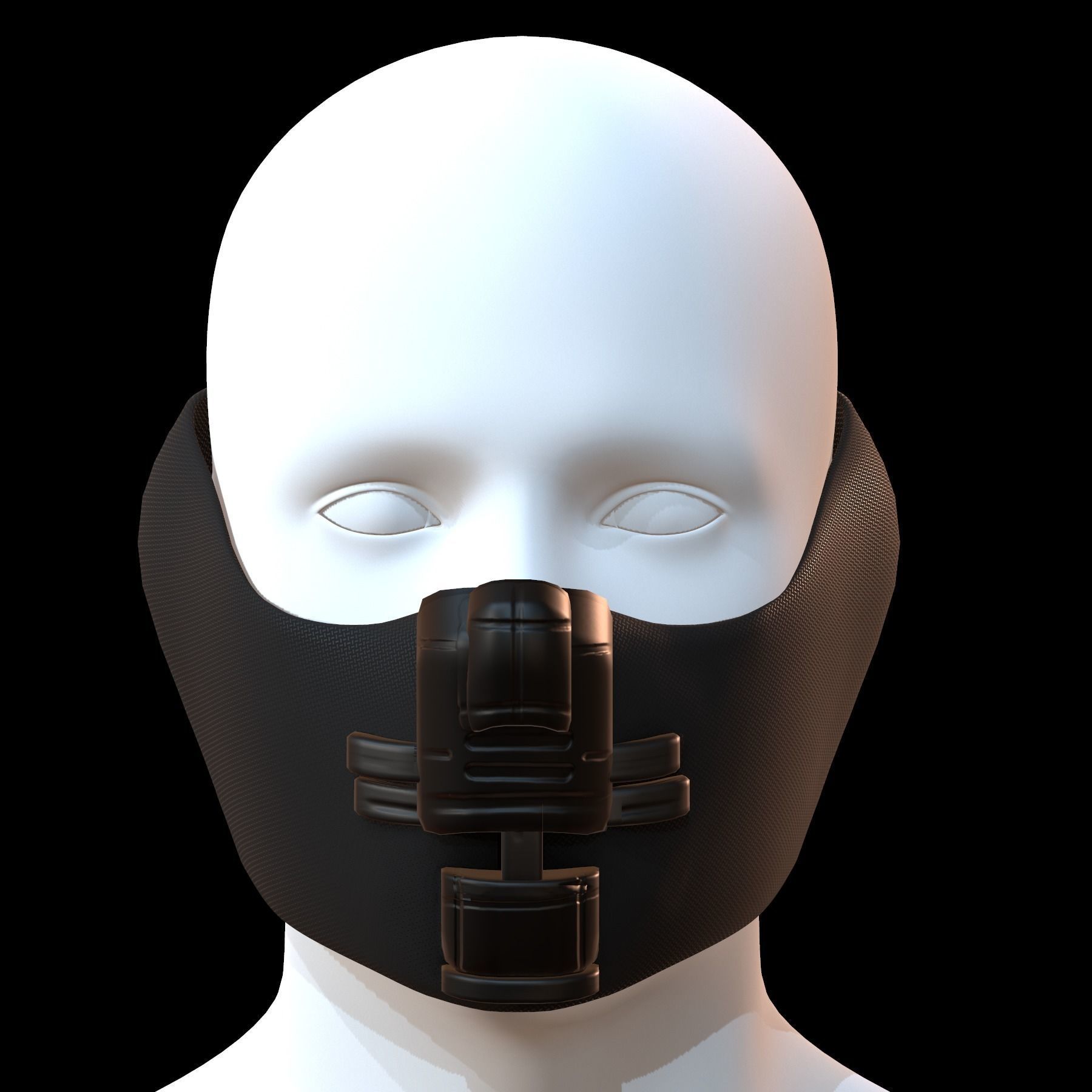 Gas mask helmet 3d model scifi Low-poly Low-poly 3D model_1