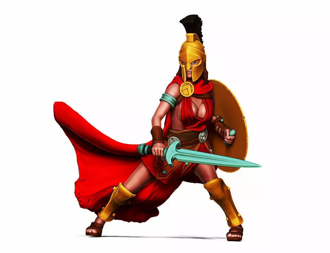 Spartan - Kassandra 35 mm scale 3D print model_0