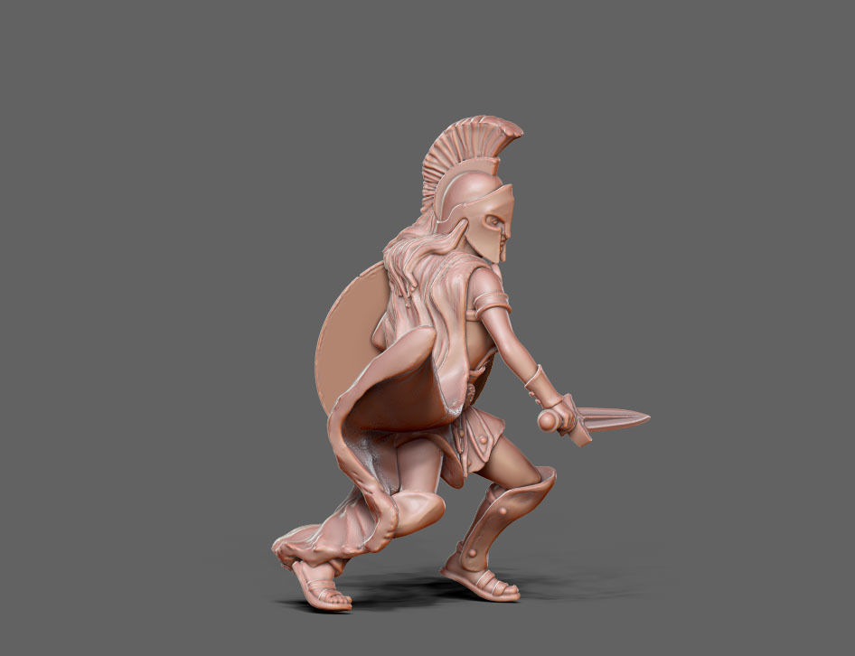 Spartan - Kassandra 35 mm scale 3D print model_2