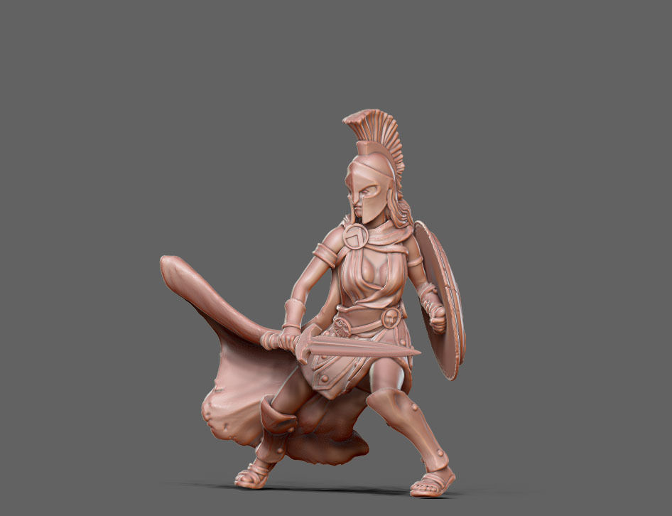Spartan - Kassandra 35 mm scale 3D print model_5