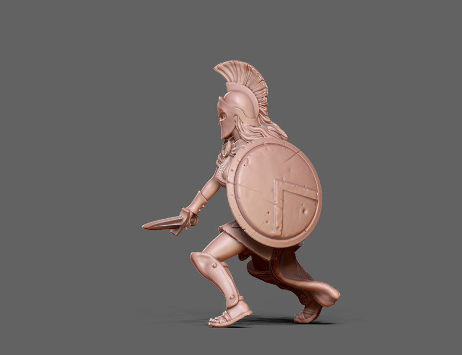 Spartan - Kassandra 35 mm scale 3D print model_4