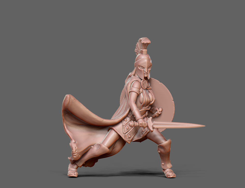 Spartan - Kassandra 35 mm scale 3D print model_6