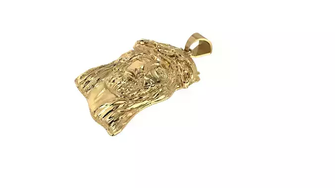 Detailed Jesus Christ Gold Necklace