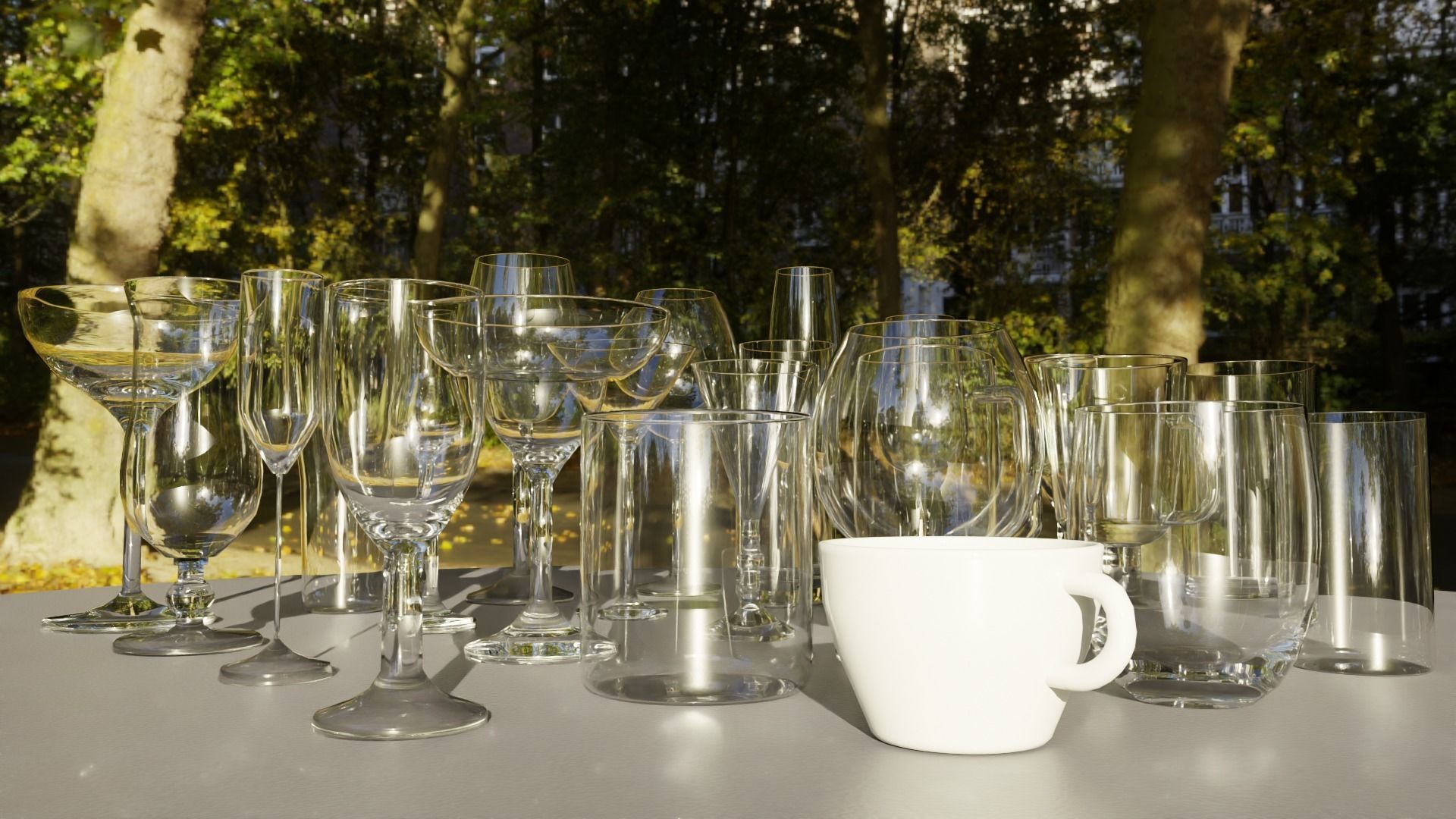 Glass pack collection - 3D model prop gameready Low-poly 3D model_12