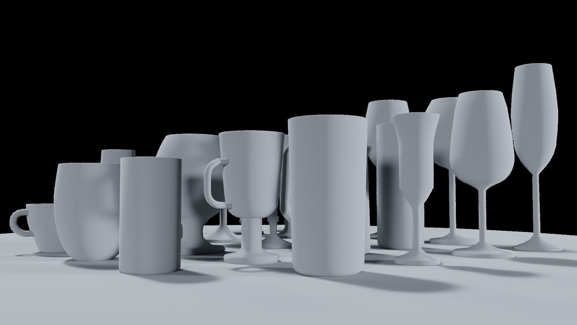 Glass pack collection - 3D model prop gameready Low-poly 3D model_33