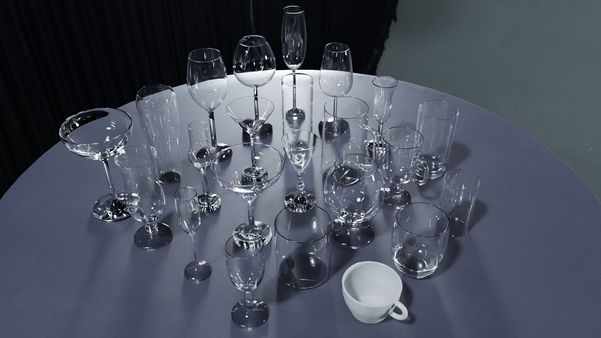 Glass pack collection - 3D model prop gameready Low-poly 3D model_16