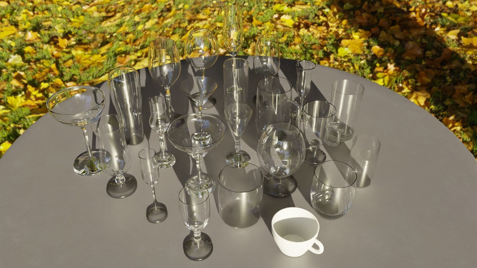 Glass pack collection - 3D model prop gameready Low-poly 3D model_15