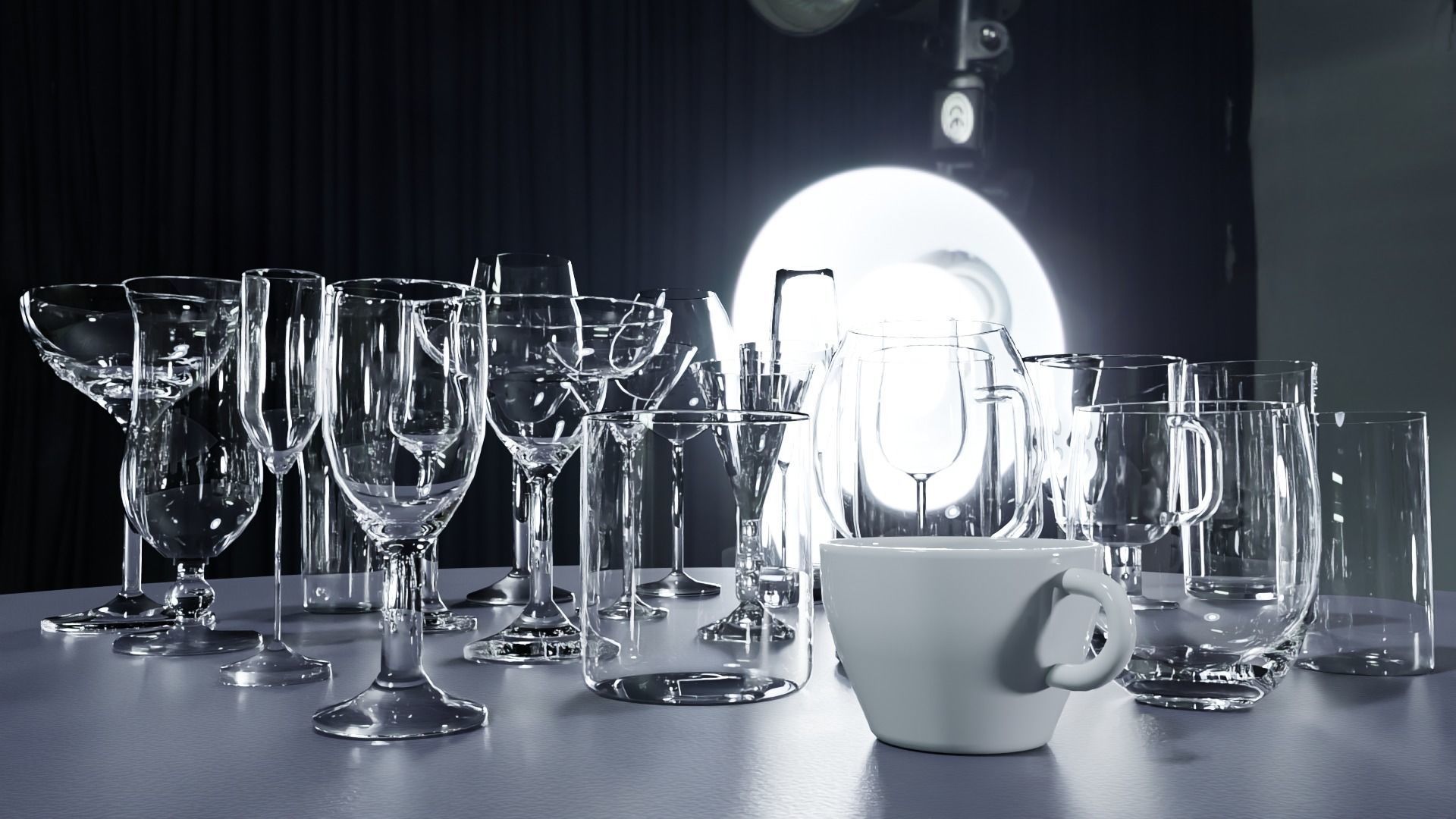 Glass pack collection - 3D model prop gameready Low-poly 3D model_13