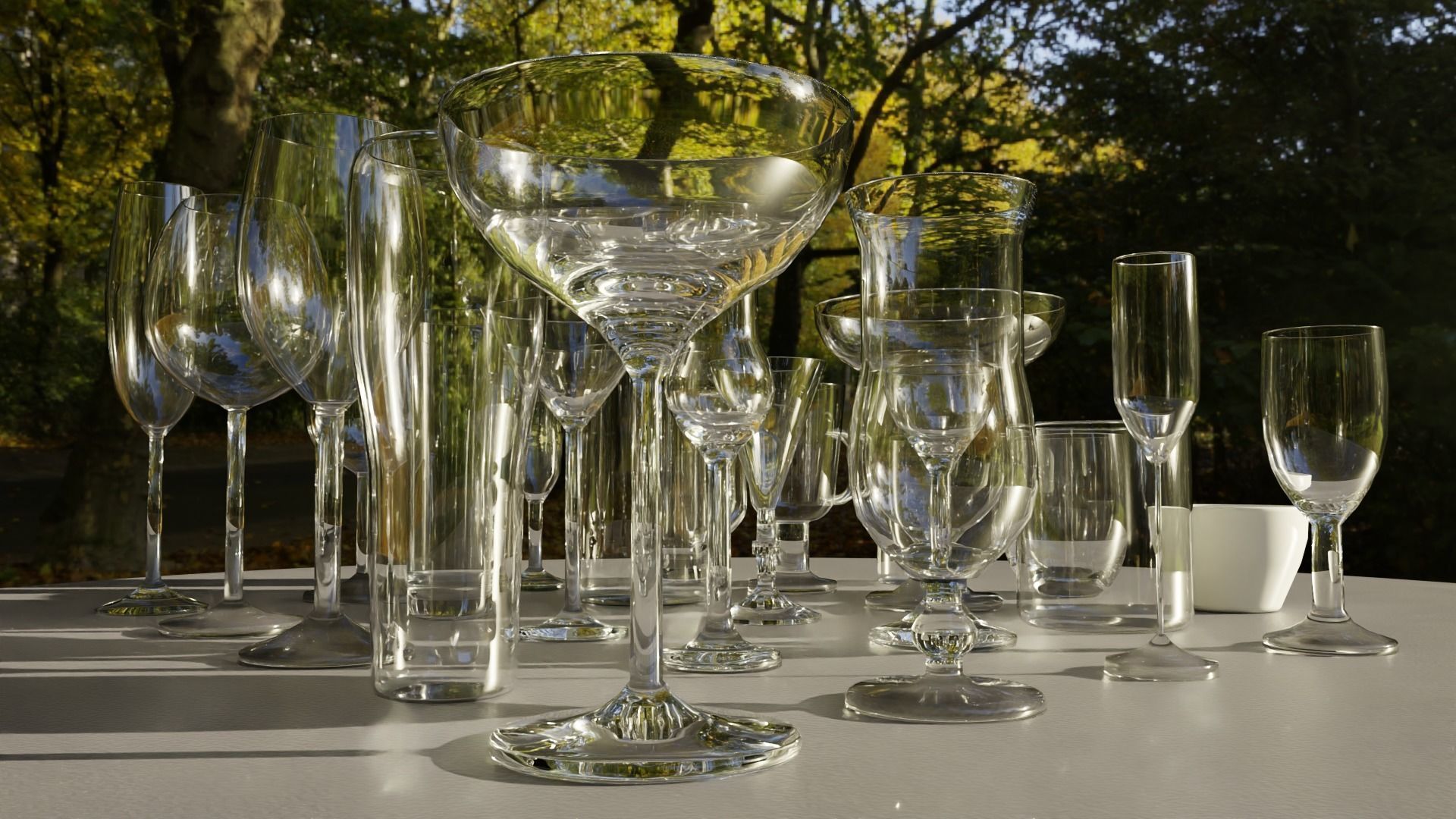 Glass pack collection - 3D model prop gameready Low-poly 3D model_3