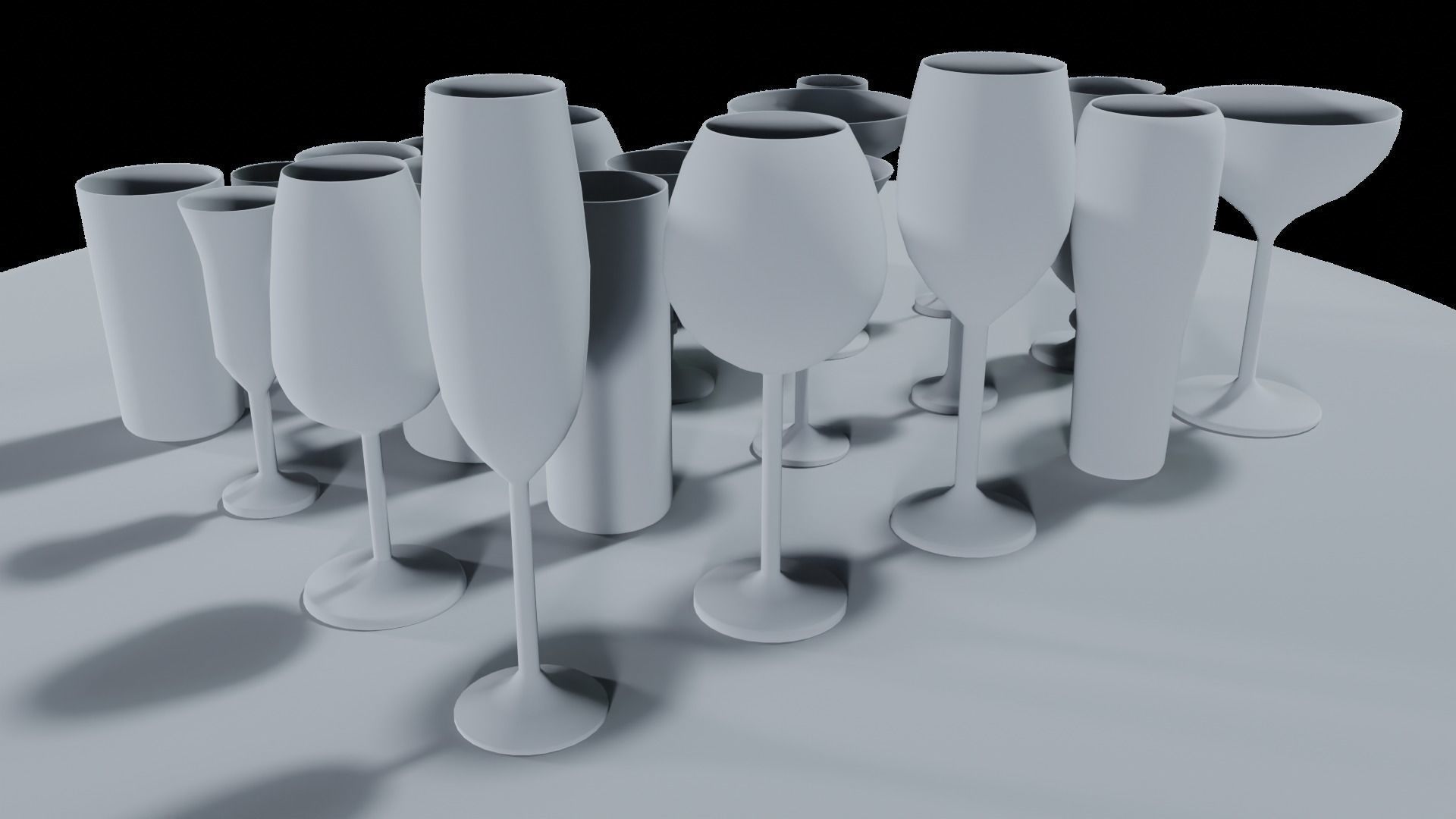 Glass pack collection - 3D model prop gameready Low-poly 3D model_35