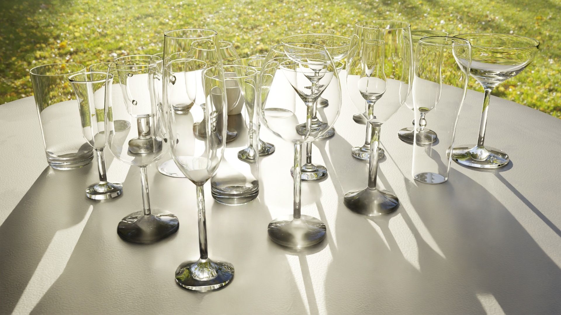 Glass pack collection - 3D model prop gameready Low-poly 3D model_9